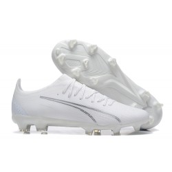 Puma Ultra Ultimate FG Low-Top White For Men Soccer Cleats 