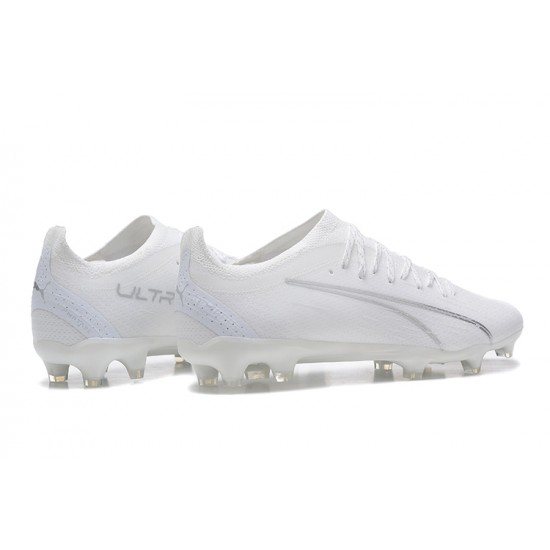 Puma Ultra Ultimate FG Low-Top White For Men Soccer Cleats