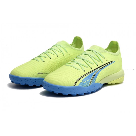 Puma Ultra Ultimate TF Low-Top Blue Green For Men Soccer Cleats