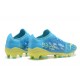 Puma ultra 1.4 FG Low-Top Blue Yellow And Green For Men Soccer Cleats