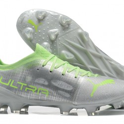 Puma ultra 1.4 FG Low-Top Sliver And Green For Men Soccer Cleats 