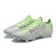 Puma ultra 1.4 FG Low-Top Sliver And Green For Men Soccer Cleats
