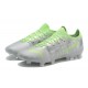 Puma ultra 1.4 FG Low-Top Sliver And Green For Men Soccer Cleats 