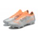 Puma ultra 1.4 FG Low-Top Sliver And Orange For Men Soccer Cleats