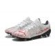 Puma ultra 1.4 FG Low-Top White Black And Red For Men Soccer Cleats