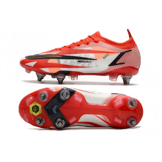 Where To Get Nike Mercurial Vapor 14 Elite SG PRO Anti Clog Black Red Mens Low Soccer Cleats On Sale