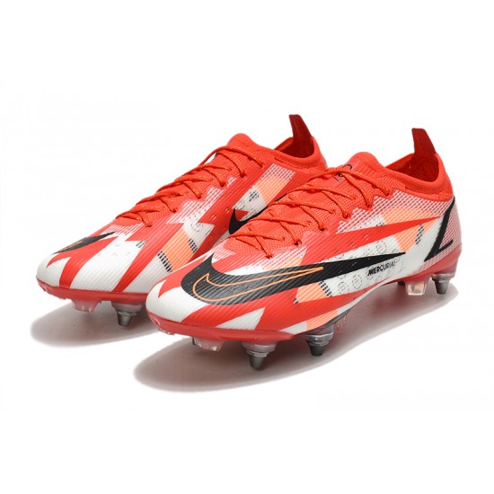 Where To Get Nike Mercurial Vapor 14 Elite SG PRO Anti Clog Black Red Mens Low Soccer Cleats On Sale