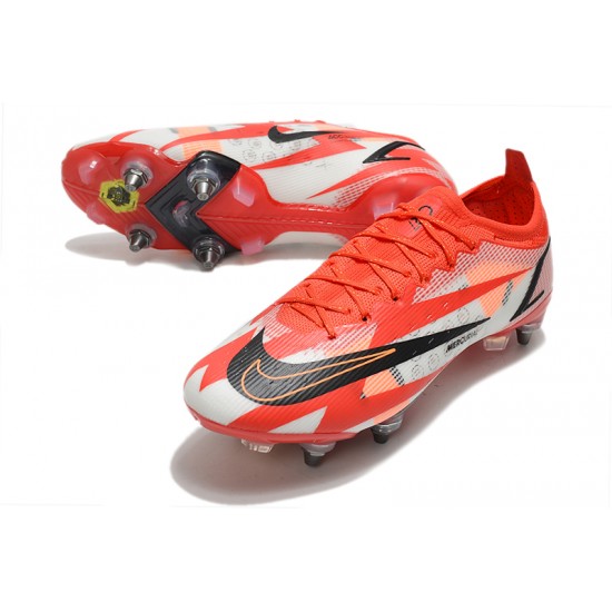 Where To Get Nike Mercurial Vapor 14 Elite SG PRO Anti Clog Black Red Mens Low Soccer Cleats On Sale