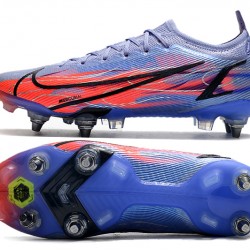 Nike Mercurial Vapor 14 Elite SG PRO Anti Clog Blue Black Pink Low Soccer Cleats