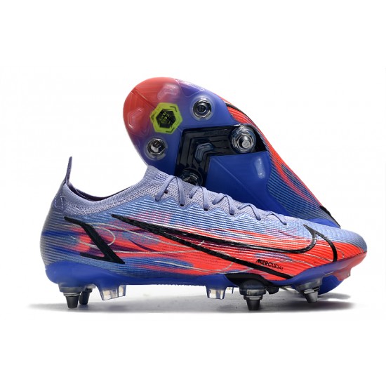 Click To Buy Nike Mercurial Vapor 14 Elite SG PRO Anti Clog Blue Black Pink Low Soccer Cleats Shop Online