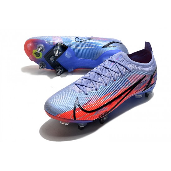 Click To Buy Nike Mercurial Vapor 14 Elite SG PRO Anti Clog Blue Black Pink Low Soccer Cleats Shop Online