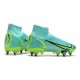 Salable Goods Nike Mercurial Vapor 14 Elite SG PRO Anti Clog Blue Green Mens High Soccer Cleats Sale