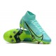 Nike Mercurial Vapor 14 Elite SG PRO Anti Clog Blue Green Mens High Soccer Cleats