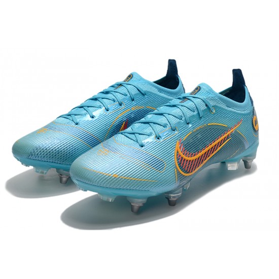 Discover the top-selling Nike Mercurial Vapor 14 Elite SG PRO Anti Clog Low Blue Mens Soccer Cleats Sale