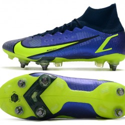 Nike Mercurial Vapor 14 Elite SG PRO Anti Clog Green Deep Blue High Soccer Cleats