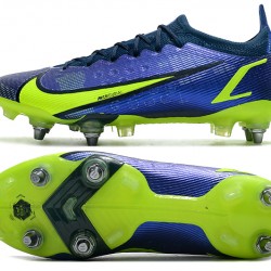 Nike Mercurial Vapor 14 Elite SG PRO Anti Clog Green Deep Blue Low Soccer Cleats