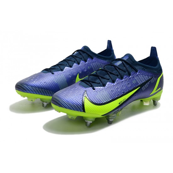 Select and Buy Nike Mercurial Vapor 14 Elite SG PRO Anti Clog Green Deep Blue Low Soccer Cleats Shop Online