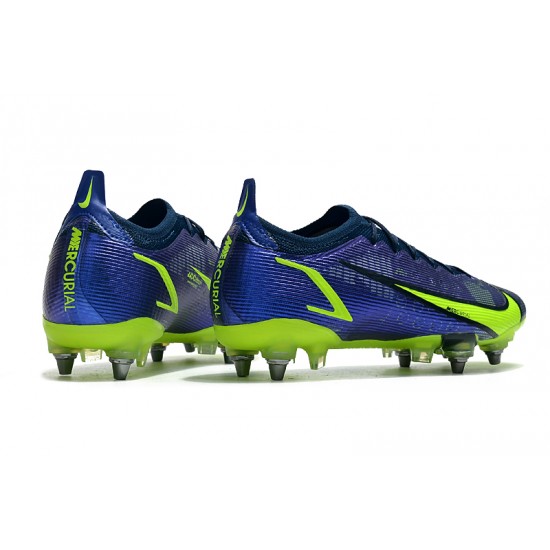 Select and Buy Nike Mercurial Vapor 14 Elite SG PRO Anti Clog Green Deep Blue Low Soccer Cleats Shop Online