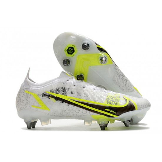 To Have A Strong Footing In A Market Nike Mercurial Vapor 14 Elite SG PRO Anti Clog Grey Yellow For Mens Low Soccer Cleats Online
