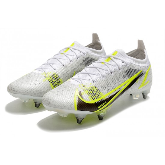 To Have A Strong Footing In A Market Nike Mercurial Vapor 14 Elite SG PRO Anti Clog Grey Yellow For Mens Low Soccer Cleats Online