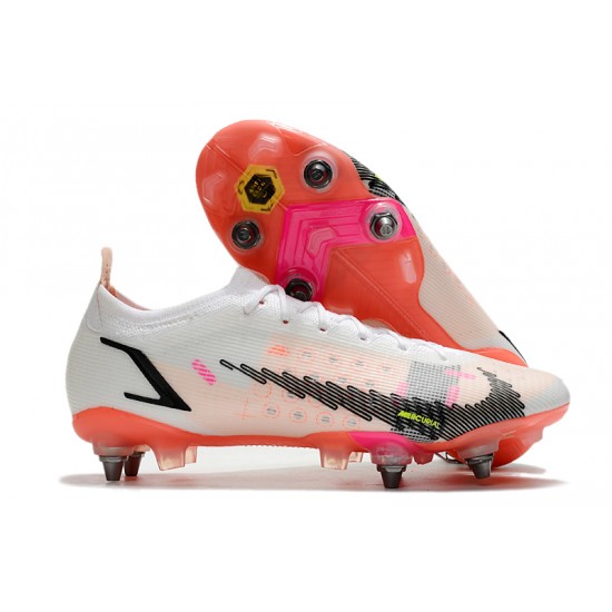 Where Can I Buy Nike Mercurial Vapor 14 Elite SG PRO Anti Clog White Orange For Mens Low Soccer Cleats Online
