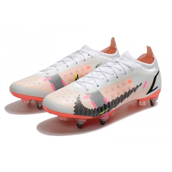 Where Can I Buy Nike Mercurial Vapor 14 Elite SG PRO Anti Clog White Orange For Mens Low Soccer Cleats Online