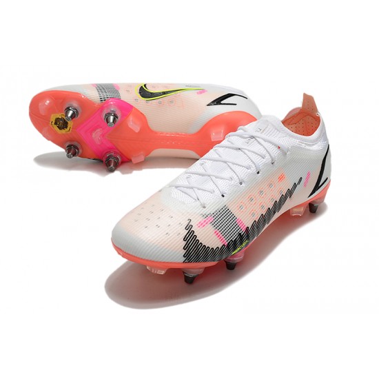Where Can I Buy Nike Mercurial Vapor 14 Elite SG PRO Anti Clog White Orange For Mens Low Soccer Cleats Online