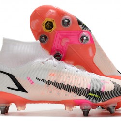 Nike Mercurial Vapor 14 Elite SG PRO Anti Clog White Pink Black Mens High Soccer Cleats