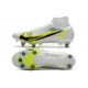 Nike Mercurial Vapor 14 Elite SG PRO Anti Clog White Yellow For Mens High Soccer Cleats