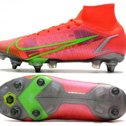 Nike Mercurial Vapor 14 Elite SG PRO Anti Clog Win-Red Green For Mens High Soccer Cleats