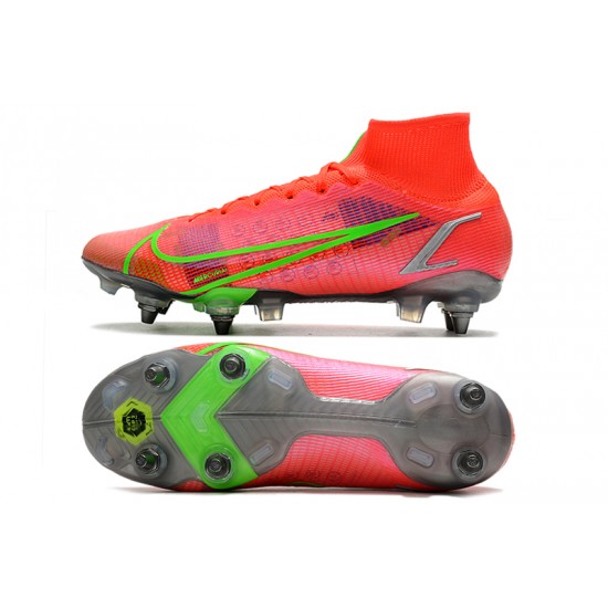 Nike Mercurial Vapor 14 Elite SG PRO Anti Clog Win-Red Green For Mens High Soccer Cleats