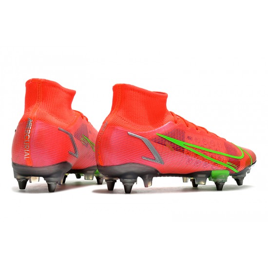 Nike Mercurial Vapor 14 Elite SG PRO Anti Clog Win-Red Green For Mens High Soccer Cleats