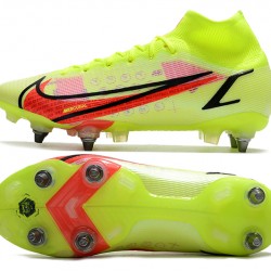 Nike Mercurial Vapor 14 Elite SG PRO Anti Clog Yellow Mens High Soccer Cleats