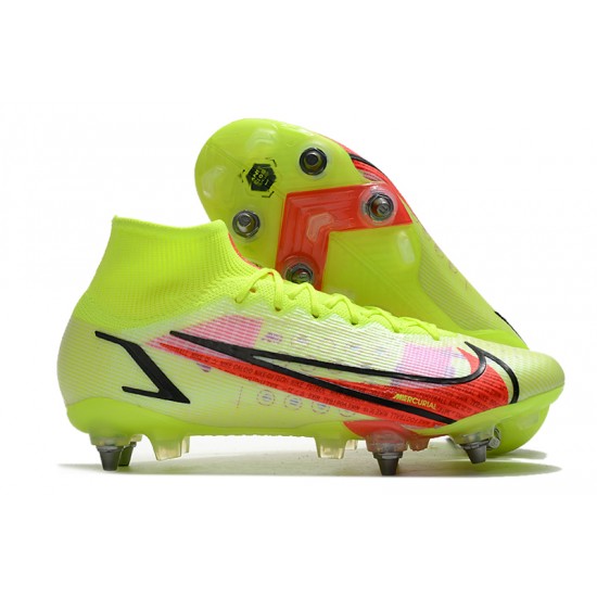 Our Top Picks Nike Mercurial Vapor 14 Elite SG PRO Anti Clog Yellow Mens High Soccer Cleats On Sale