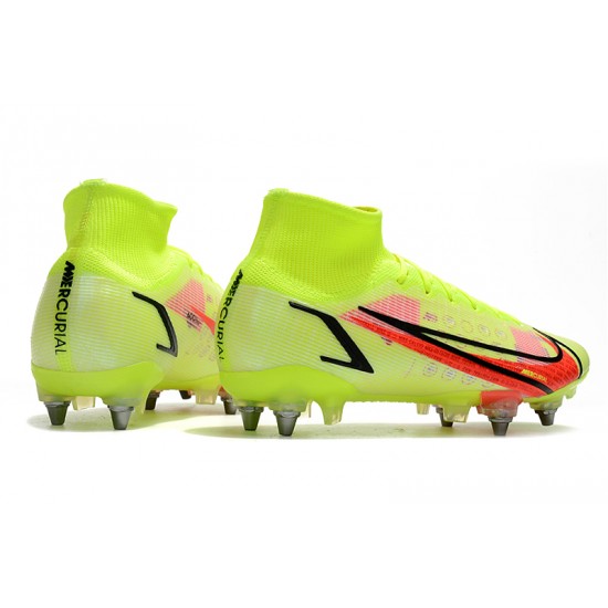 Our Top Picks Nike Mercurial Vapor 14 Elite SG PRO Anti Clog Yellow Mens High Soccer Cleats On Sale