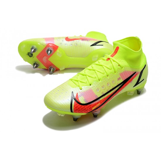 Our Top Picks Nike Mercurial Vapor 14 Elite SG PRO Anti Clog Yellow Mens High Soccer Cleats On Sale