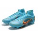 Nike Mercurial Superfly 8 Elite FG High Blue Orange For Mens Soccer Cleats