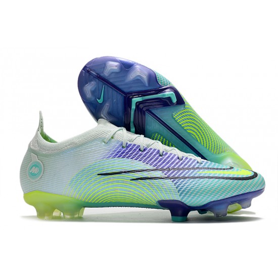 Explore Nike Mercurial Vapor 14 Elite FG Blue Green Black Low Soccer Cleats Sale