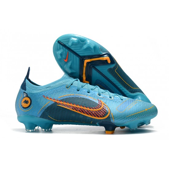 The Best Seller Nike Mercurial Vapor 14 Elite FG Low Blue Orange For Mens Soccer Cleats On Sale