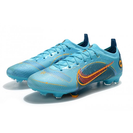 The Best Seller Nike Mercurial Vapor 14 Elite FG Low Blue Orange For Mens Soccer Cleats On Sale