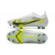 Nike Mercurial Vapor 14 Elite FG Low White Yellow For Mens Soccer Cleats