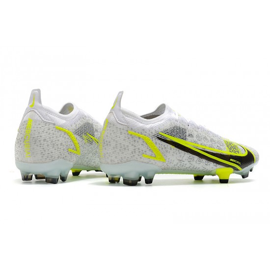 Nike Mercurial Vapor 14 Elite FG Low White Yellow For Mens Soccer Cleats