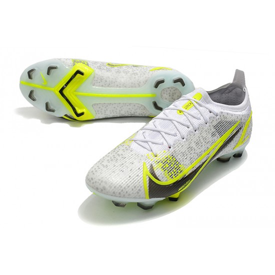 Buy And Seller Nike Mercurial Vapor 14 Elite FG Low White Yellow For Mens Soccer Cleats Online