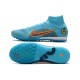 Nike Mercurial Superfly 9 Elite TF High Blue Orange Black For Mens Soccer Cleats
