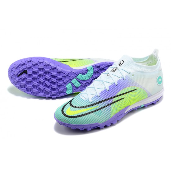 Nike Vapor 14 Academy TF Low Purple Green For Mens Soccer Cleats