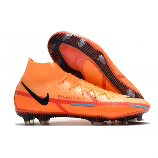 Nike Phantom GT Elite Dynamic Fit FG High Orange Black For Mens Soccer Cleats