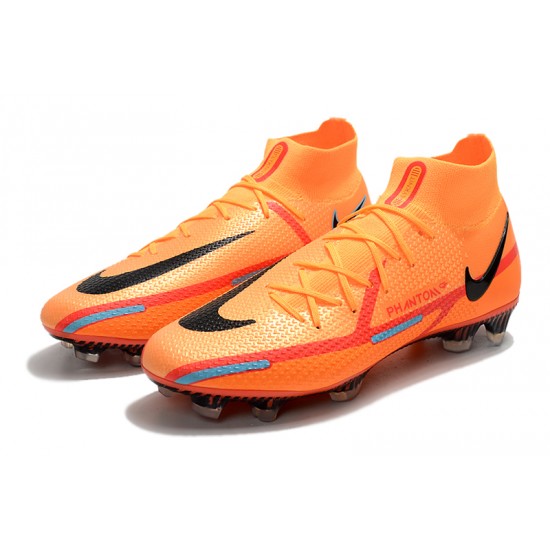 Nike Phantom GT Elite Dynamic Fit FG High Orange Black For Mens Soccer Cleats