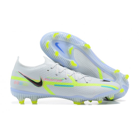 Nike Phantom GT2 Elite FG Low Grey Green For Mens Soccer Cleats