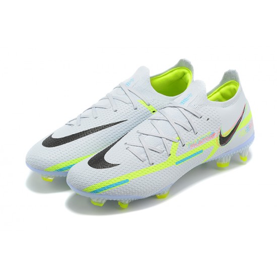 Nike Phantom GT2 Elite FG Low Grey Green For Mens Soccer Cleats
