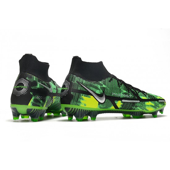 Nike Phantom GT2 Elite FG Motivation Pack High Black Green For Mens Soccer Cleats